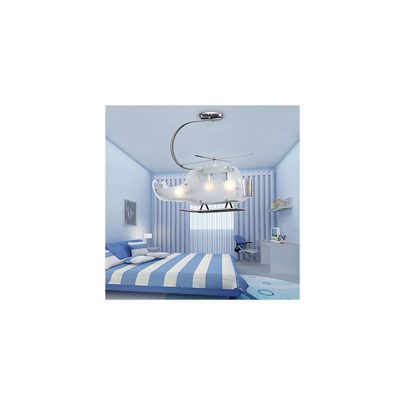 Simple Children lampe Cartoon Glass Helicopter lampe