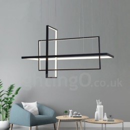 Dæmpbar lineær pendel med fjernbetjening Ambient lys malet finish Aluminium moderne design