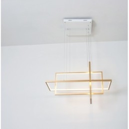 Dæmpbar lineær pendel med fjernbetjening Ambient lys malet finish Aluminium moderne design