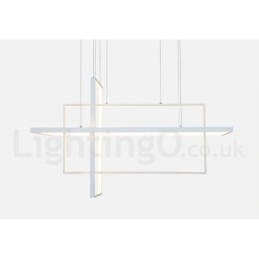 Dæmpbar lineær pendel med fjernbetjening Ambient lys malet finish Aluminium moderne design