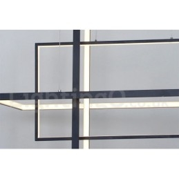 Dæmpbar lineær pendel med fjernbetjening Ambient lys malet finish Aluminium moderne design