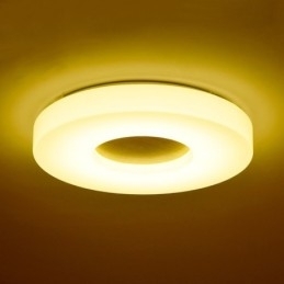 Dæmpbar Ultratynd rund træloftslampe med akrylskærm Loftslampe Nordic Style
