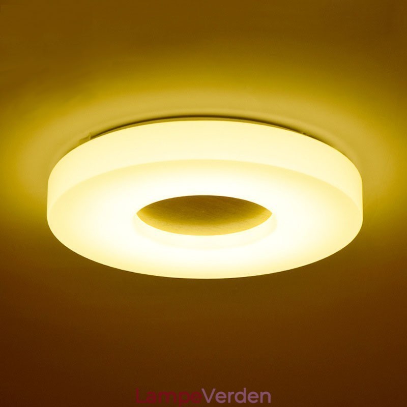 Dæmpbar Ultratynd rund træloftslampe med akrylskærm Loftslampe Nordic Style