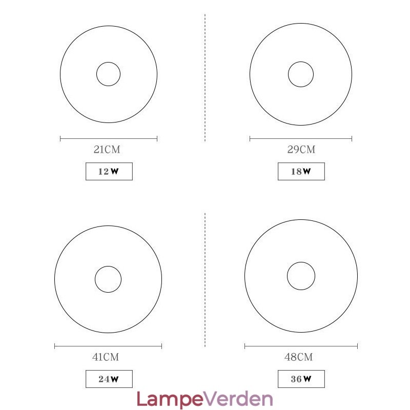 Dæmpbar Ultratynd rund træloftslampe med akrylskærm Loftslampe Nordic Style