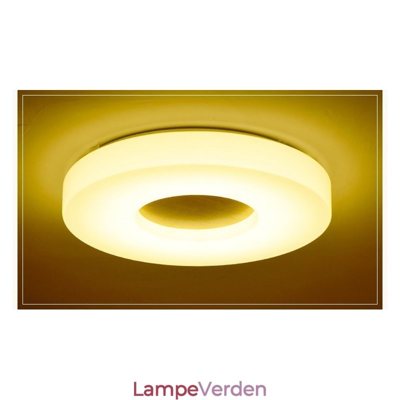 Dæmpbar Ultratynd rund træloftslampe med akrylskærm Loftslampe Nordic Style