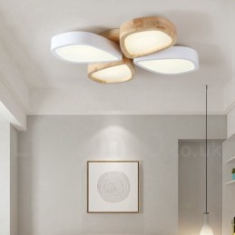 Dæmpbar Ultra tynd kronbladstræ loftslampe med akrylskærm Loftslampe Nordic Style