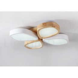 Dæmpbar Ultra tynd kronbladstræ loftslampe med akrylskærm Loftslampe Nordic Style