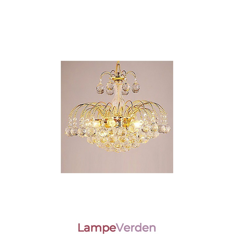 Europæisk stil luksus 3 lys lysekrone med krystalkugler