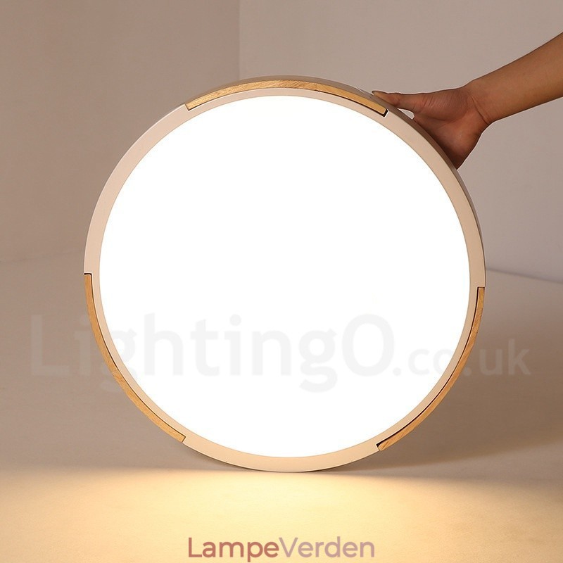 Dæmpbar Macaron Multi Colours Træ Ultra tyndt loftslys med akrylskærm Loftslampe Nordic Style