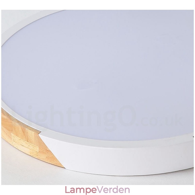 Dæmpbar Macaron Multi Colours Træ Ultra tyndt loftslys med akrylskærm Loftslampe Nordic Style