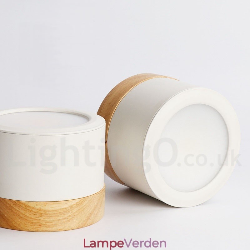 Træ moderne design mini loftslampe med akryl skærm Speciel for Kan også bruges som væglampe