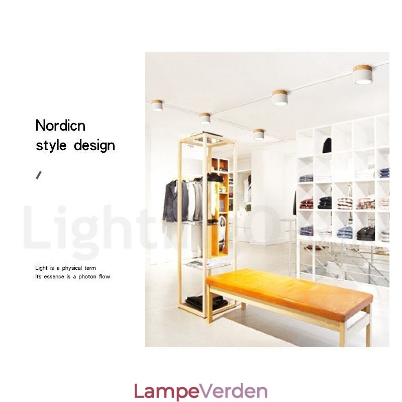 Træ moderne design mini loftslampe med akryl skærm Speciel for Kan også bruges som væglampe