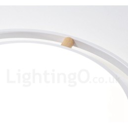Dæmpbar Macaron Ultra tynd multifarver træ Rund loftslampe med akrylskærm Loftslampe Nordic Style