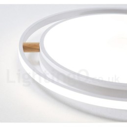 Dæmpbar Macaron Ultra tynd multifarver træ Rund loftslampe med akrylskærm Loftslampe Nordic Style