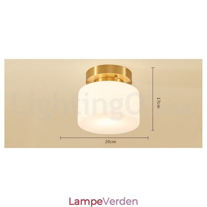 Retro vintage flush-mount loftslampe med skærm