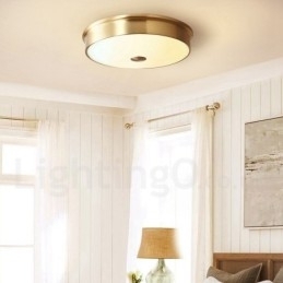 Retro Vintage Flush Mount Loftslampe med glasskærm