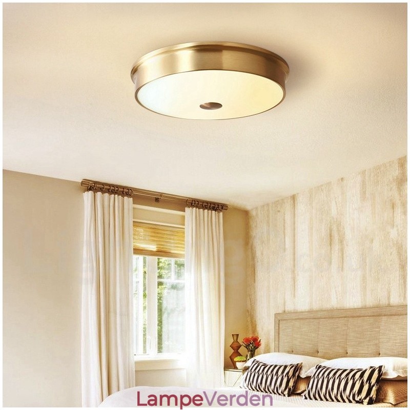 Retro Vintage Flush Mount Loftslampe med glasskærm