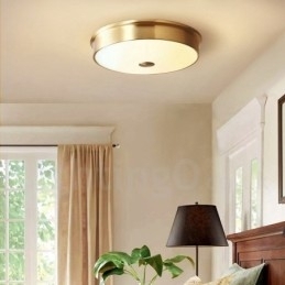 Retro Vintage Flush Mount Loftslampe med glasskærm