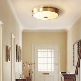 Retro Vintage Flush Mount Loftslampe med glasskærm
