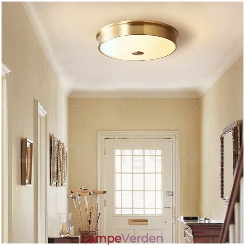 Retro Vintage Flush Mount Loftslampe med glasskærm