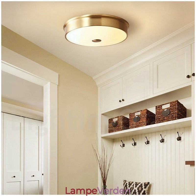 Retro Vintage Flush Mount Loftslampe med glasskærm