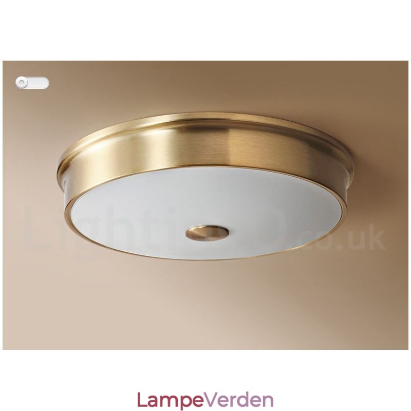 Retro Vintage Flush Mount Loftslampe med glasskærm