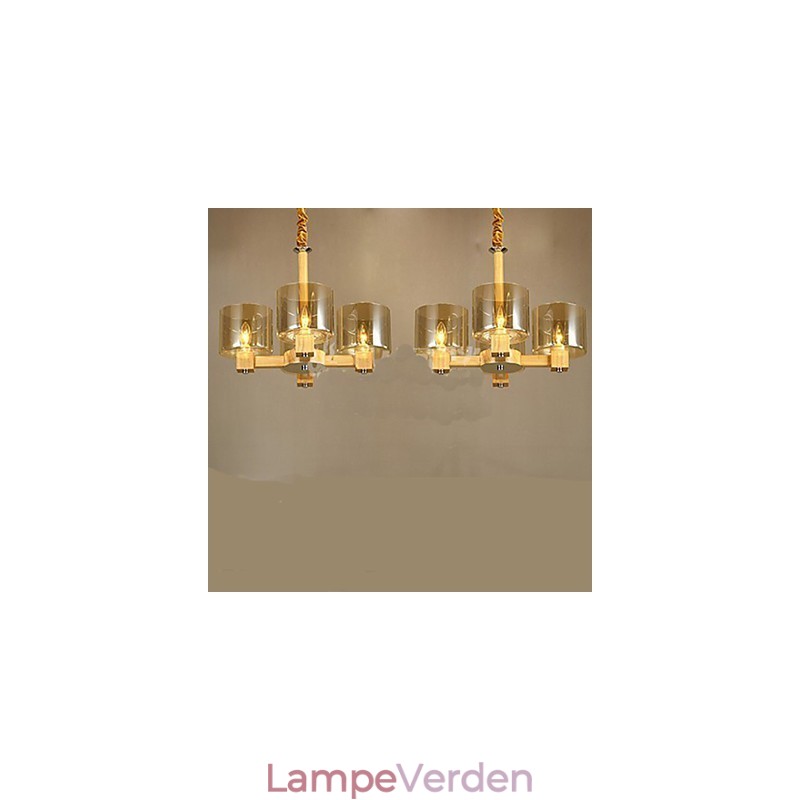 Mode pendel bord af træglas