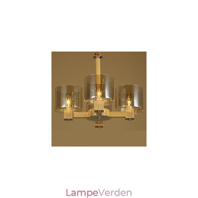 Mode pendel bord af træglas