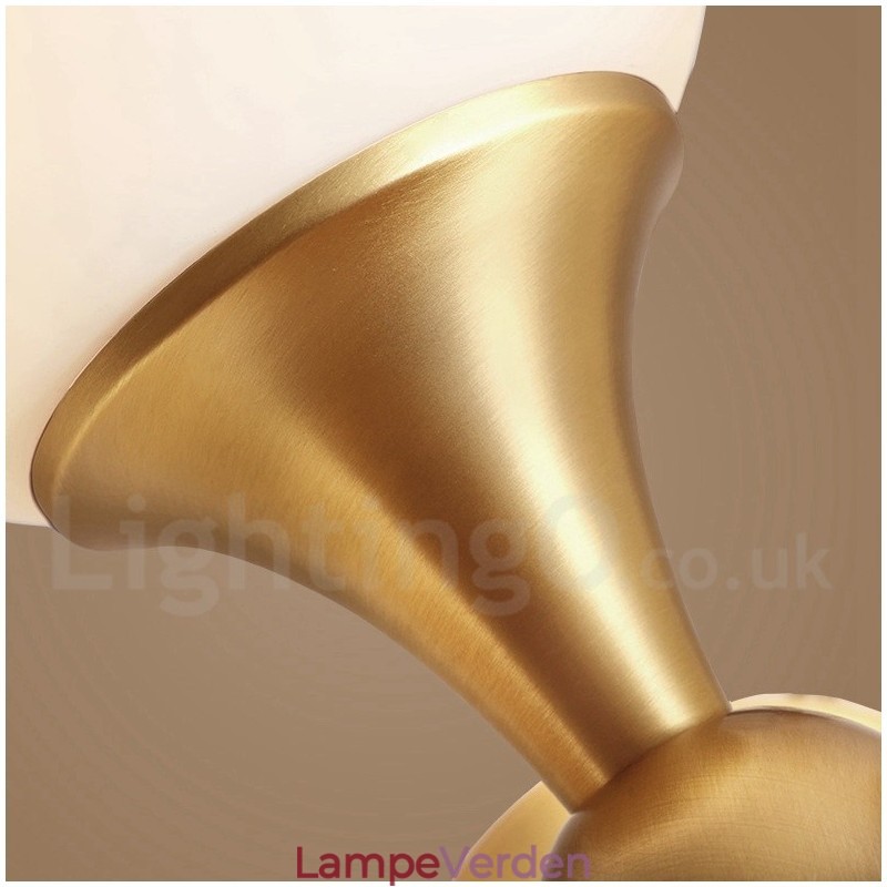 4 lys ren messing Moderne Moderne Enkel Rustik Retro Vintage Flush Mount Loftslampe med glasskærme
