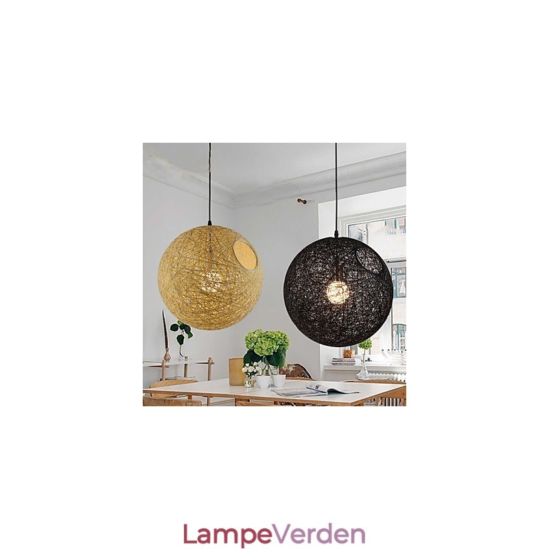 Country Simple Moderne lampe Pastoral Rattan Lampe Hamp Ball Chandelier
