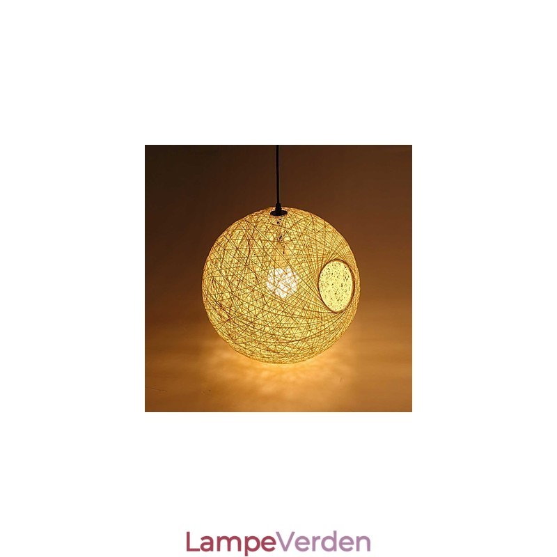 Country Simple Moderne lampe Pastoral Rattan Lampe Hamp Ball Chandelier