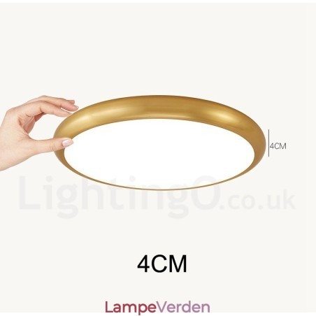Ultratynde dæmpbare moderne moderne nordisk stil Flush Mount messing loftslamper med akrylskærm kan også bruges som væglampe Ultratynde dæmpbare moderne moderne nordisk stil Flush Mount messing loftslamper med akrylskærm kan også bruges som væglampe