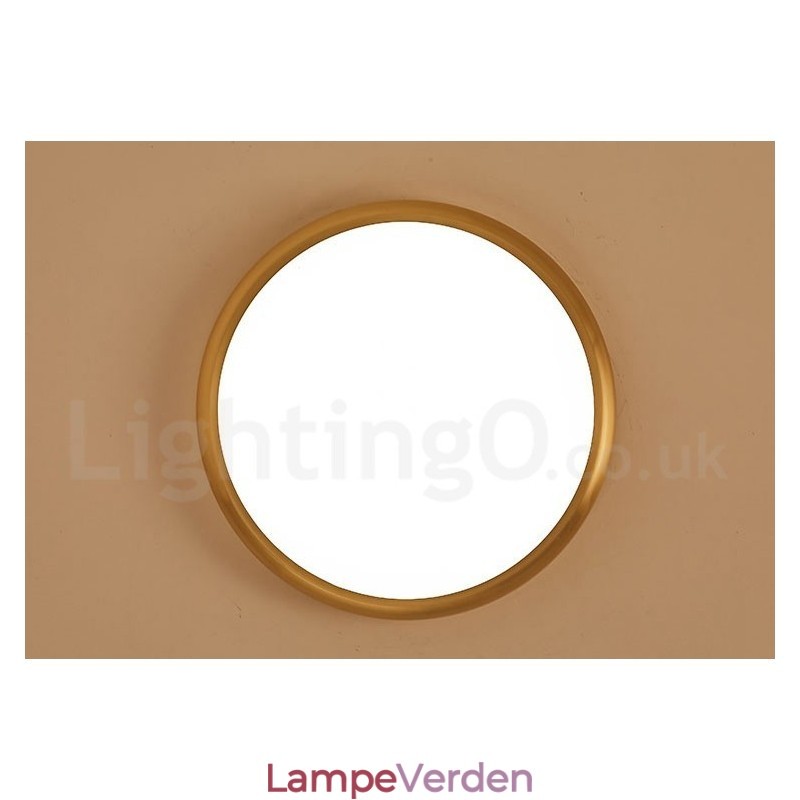 Ultratynde dæmpbare moderne moderne nordisk stil Flush Mount messing loftslamper med akrylskærm kan også bruges som væglampe