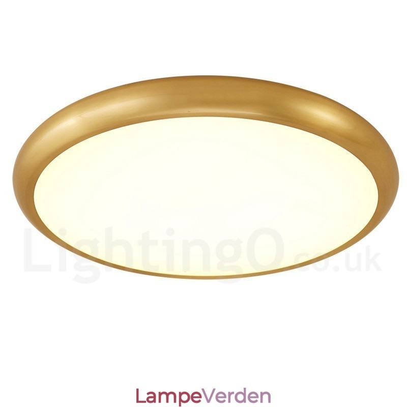 Ultratynde dæmpbare moderne moderne nordisk stil Flush Mount messing loftslamper med akrylskærm kan også bruges som væglampe