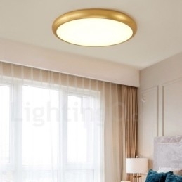 Ultratynde dæmpbare moderne moderne nordisk stil Flush Mount messing loftslamper med akrylskærm kan også bruges som væglampe