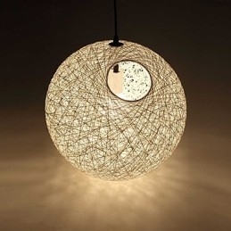 Country Simple Moderne lampe Pastoral Rattan Lampe Hamp Ball Chandelier