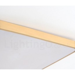 Ultratynde firkantet dæmpbare moderne moderne nordisk stil Flush Mount messing loftslamper med akrylskærm kan også bruges som væglampe