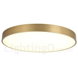 Ultratynde 100 % messing rund dæmpbar moderne moderne nordisk stil Flush Mount messing loftslamper med akrylskærm kan også bruges som væglampe