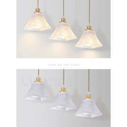 Pure Brass Rustic Lodge Nordic Style Pendel med glasskærm