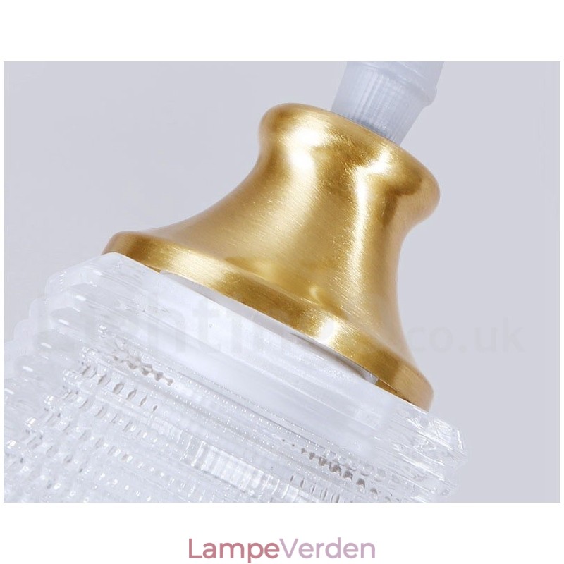 Pure Brass Rustic Lodge Nordic Style Pendel med glasskærm