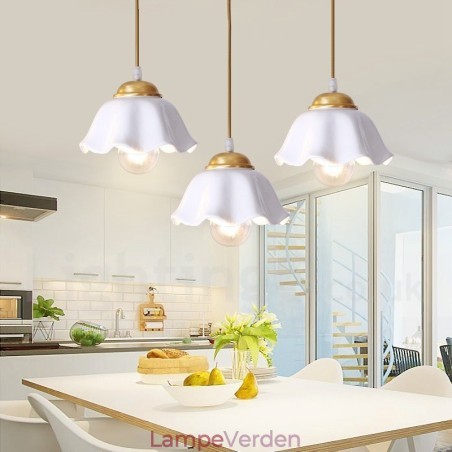 Pure Brass Rustic Lodge Nordic Style Pendel med keramikskærm Pure Brass Rustic Lodge Nordic Style Pendel med keramikskærm