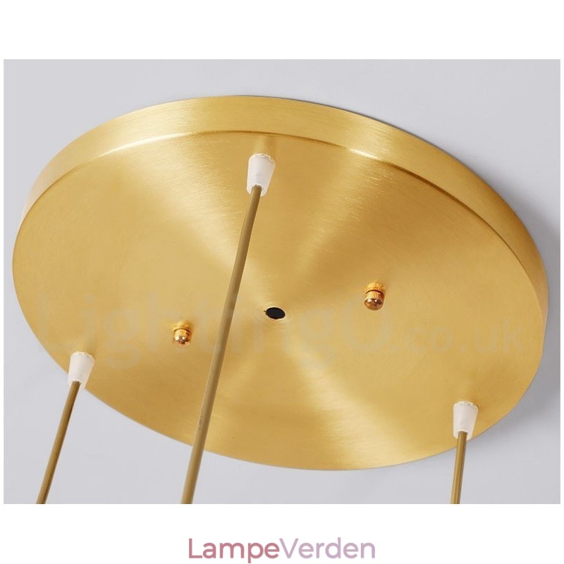 Pure Brass Rustic Lodge Nordic Style Pendel med keramikskærm