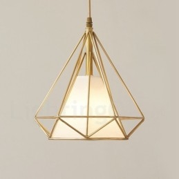 Pure Brass Rustic Lodge Nordic Style Pendel med stofskærm