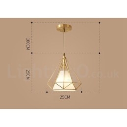 Pure Brass Rustic Lodge Nordic Style Pendel med stofskærm