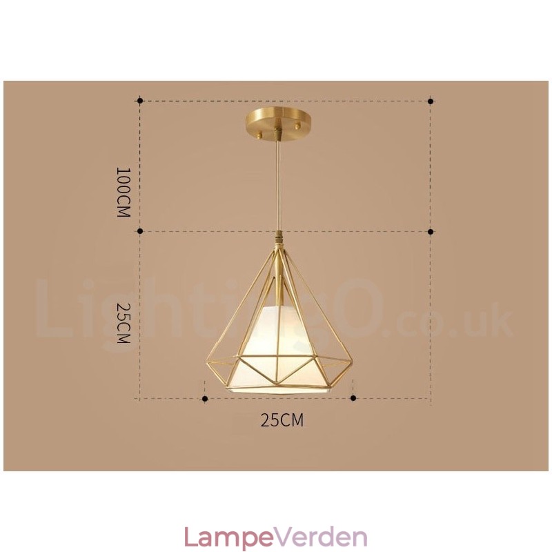 Pure Brass Rustic Lodge Nordic Style Pendel med stofskærm