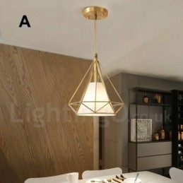 Pure Brass Rustic Lodge Nordic Style Pendel med stofskærm