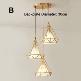 Pure Brass Rustic Lodge Nordic Style Pendel med stofskærm