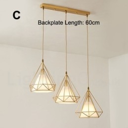 Pure Brass Rustic Lodge Nordic Style Pendel med stofskærm