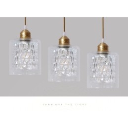 Pure Brass Rustic Lodge Nordic Style Pendel med glasskærm