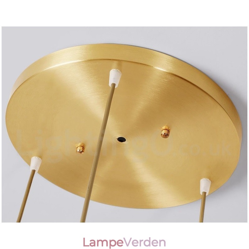 Pure Brass Rustic Lodge Nordic Style Pendel med glasskærm